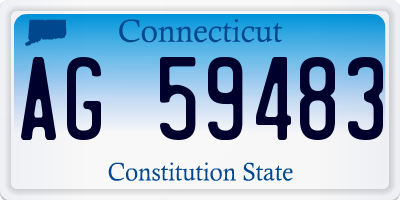 CT license plate AG59483