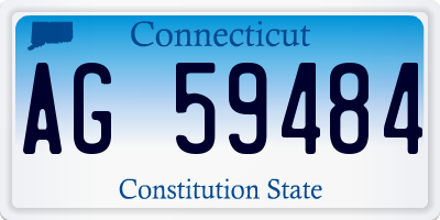 CT license plate AG59484