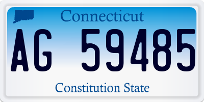 CT license plate AG59485