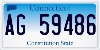 CT license plate AG59486