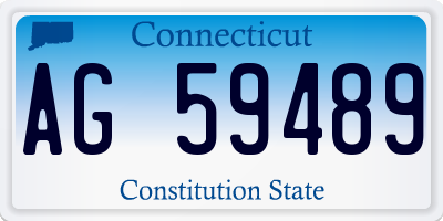 CT license plate AG59489