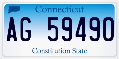 CT license plate AG59490