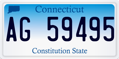 CT license plate AG59495