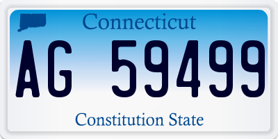 CT license plate AG59499