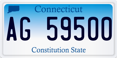 CT license plate AG59500