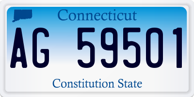 CT license plate AG59501