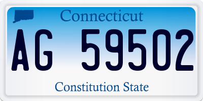 CT license plate AG59502