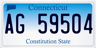 CT license plate AG59504