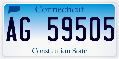 CT license plate AG59505