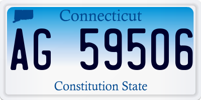 CT license plate AG59506