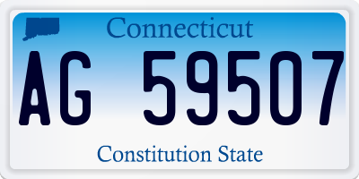 CT license plate AG59507