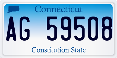 CT license plate AG59508