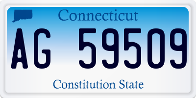 CT license plate AG59509