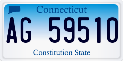 CT license plate AG59510