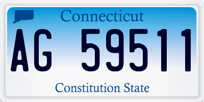 CT license plate AG59511