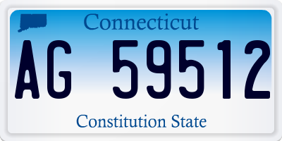 CT license plate AG59512