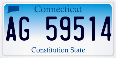 CT license plate AG59514