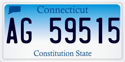 CT license plate AG59515