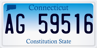 CT license plate AG59516