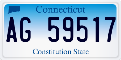 CT license plate AG59517