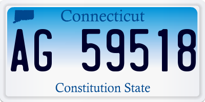 CT license plate AG59518