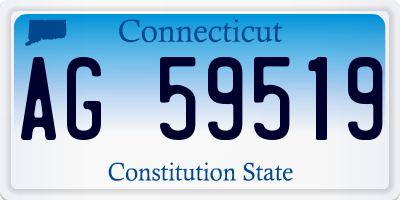 CT license plate AG59519