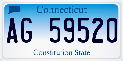 CT license plate AG59520