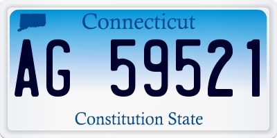 CT license plate AG59521