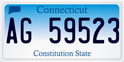 CT license plate AG59523