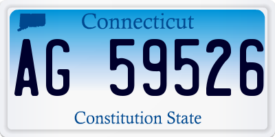 CT license plate AG59526