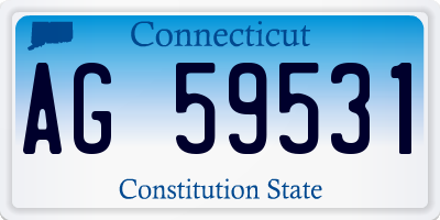 CT license plate AG59531