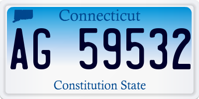 CT license plate AG59532