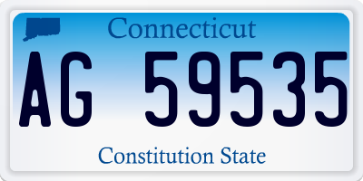 CT license plate AG59535