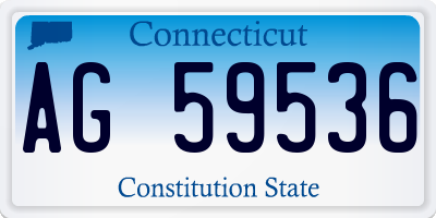 CT license plate AG59536