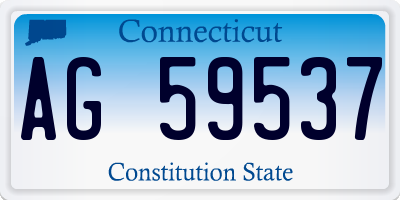 CT license plate AG59537