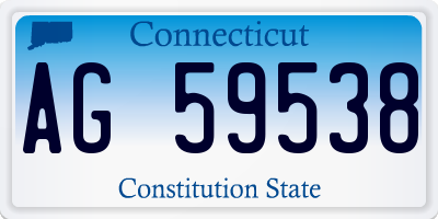 CT license plate AG59538