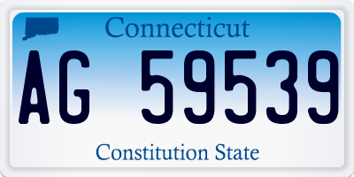 CT license plate AG59539