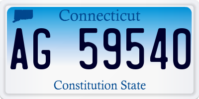 CT license plate AG59540