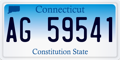 CT license plate AG59541