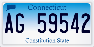 CT license plate AG59542