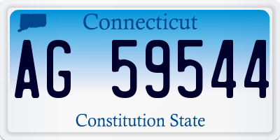 CT license plate AG59544