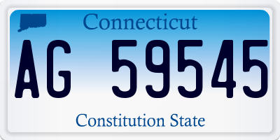 CT license plate AG59545