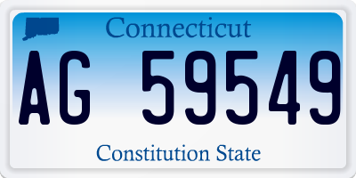 CT license plate AG59549