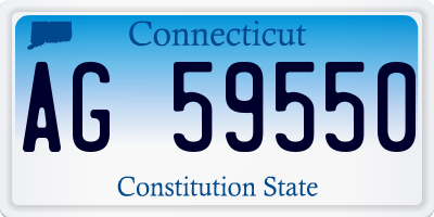 CT license plate AG59550