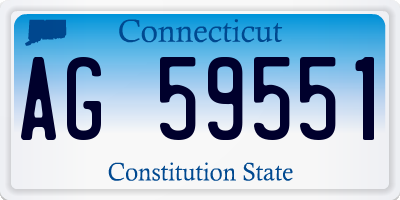 CT license plate AG59551