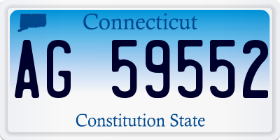 CT license plate AG59552