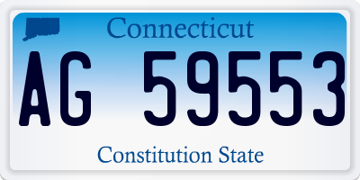 CT license plate AG59553