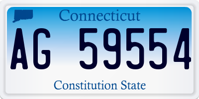 CT license plate AG59554