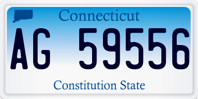 CT license plate AG59556