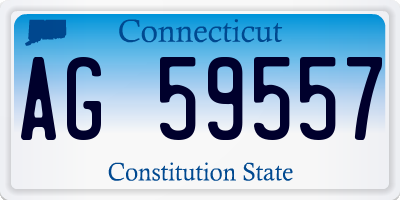 CT license plate AG59557